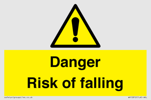 Danger Risk of falling